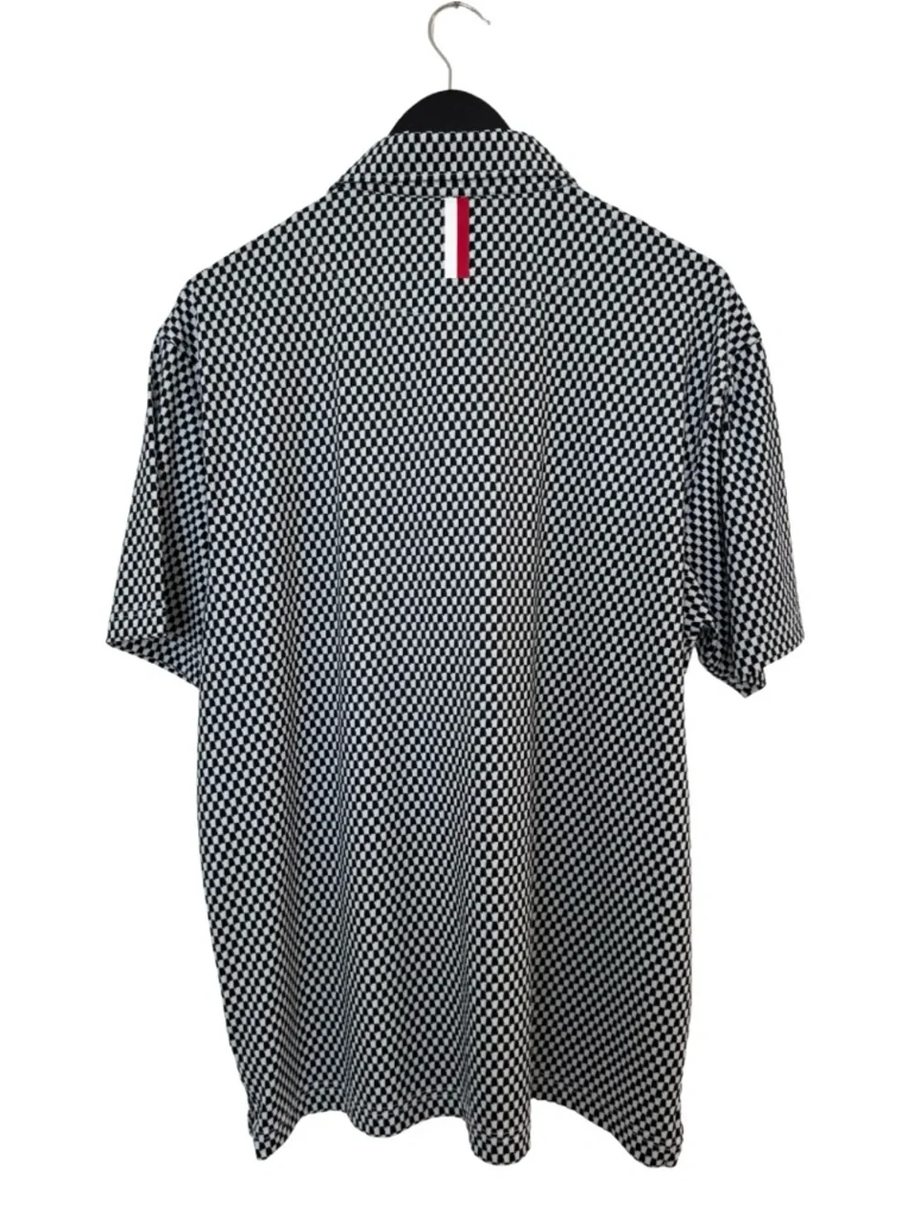 Rhoback Black White Alabama State Print Short Sleeve Performance Golf Polo Large - Picture 3 of 7